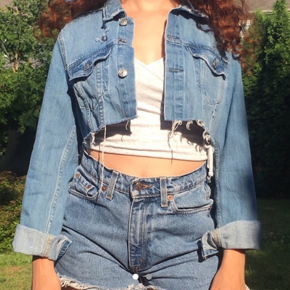 Cropped denim/jean jacket - Picture 2 of 3